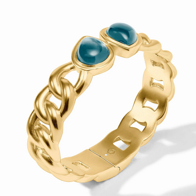 Dolce Hinge Bangle Small - Iridescent Montana Blue