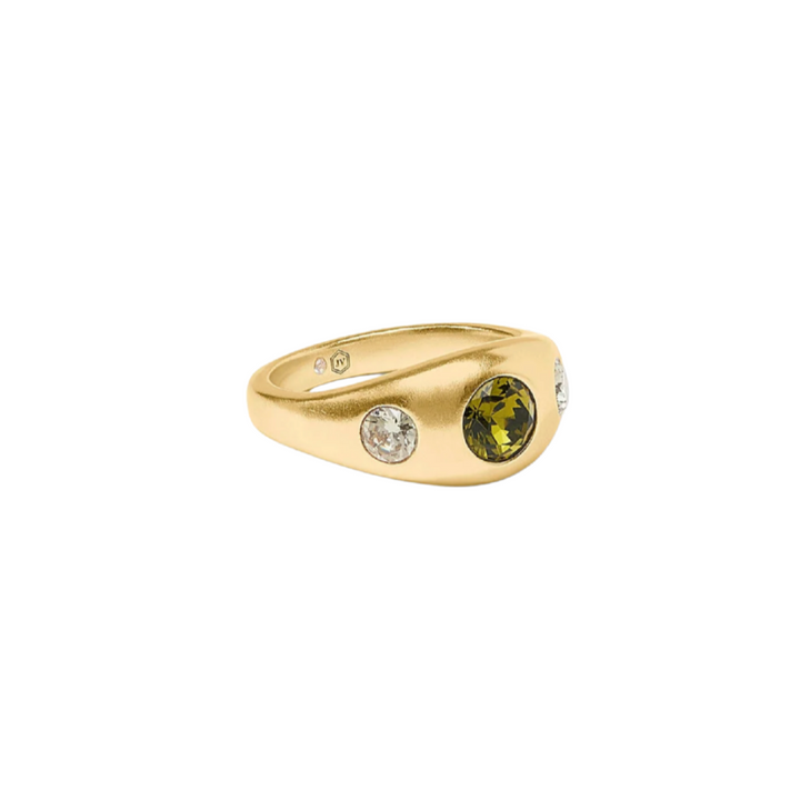 Rainbow Signet Ring - Shades of Jade