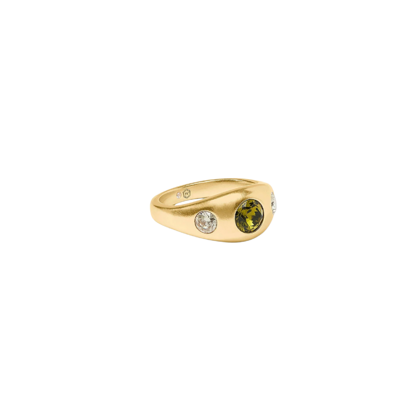 Rainbow Signet Ring - Shades of Jade