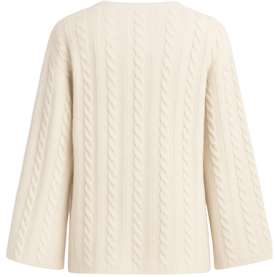 Blair Cashmere Cable - Chalk