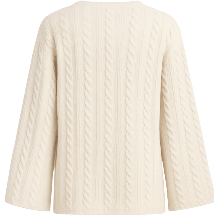 Blair Cashmere Cable - Chalk