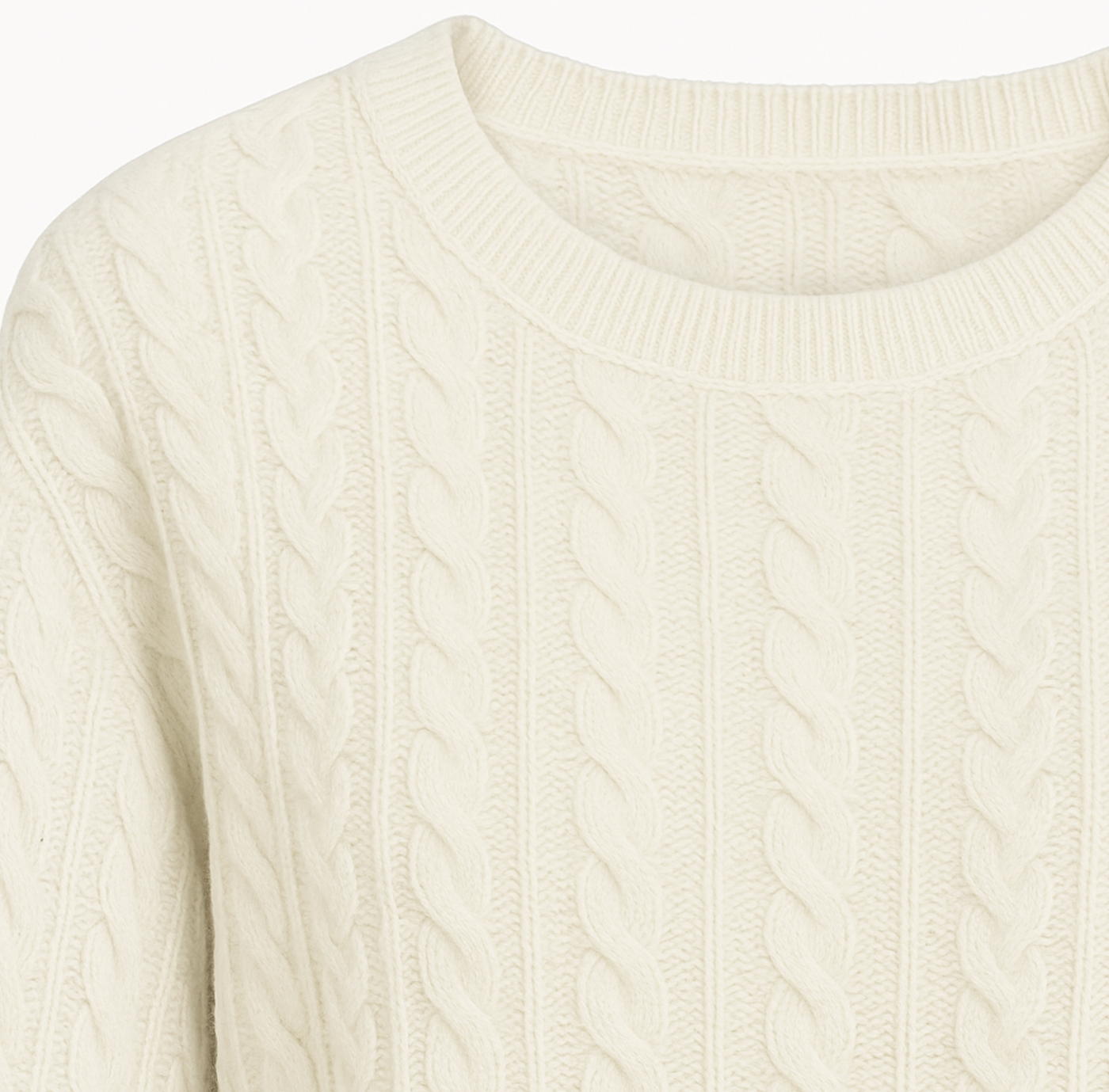 Blair Cashmere Cable - Chalk