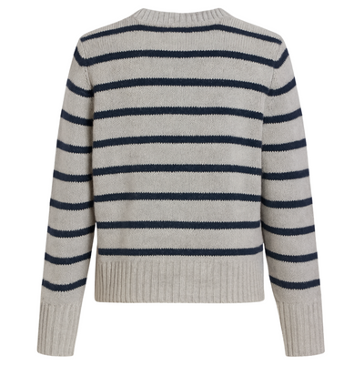 Kelly Striped Pullover- Foggy