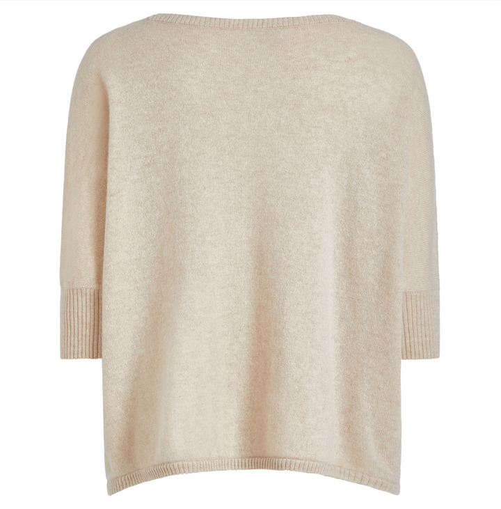 Nadine Cashmere Boxy Pullover Wheat