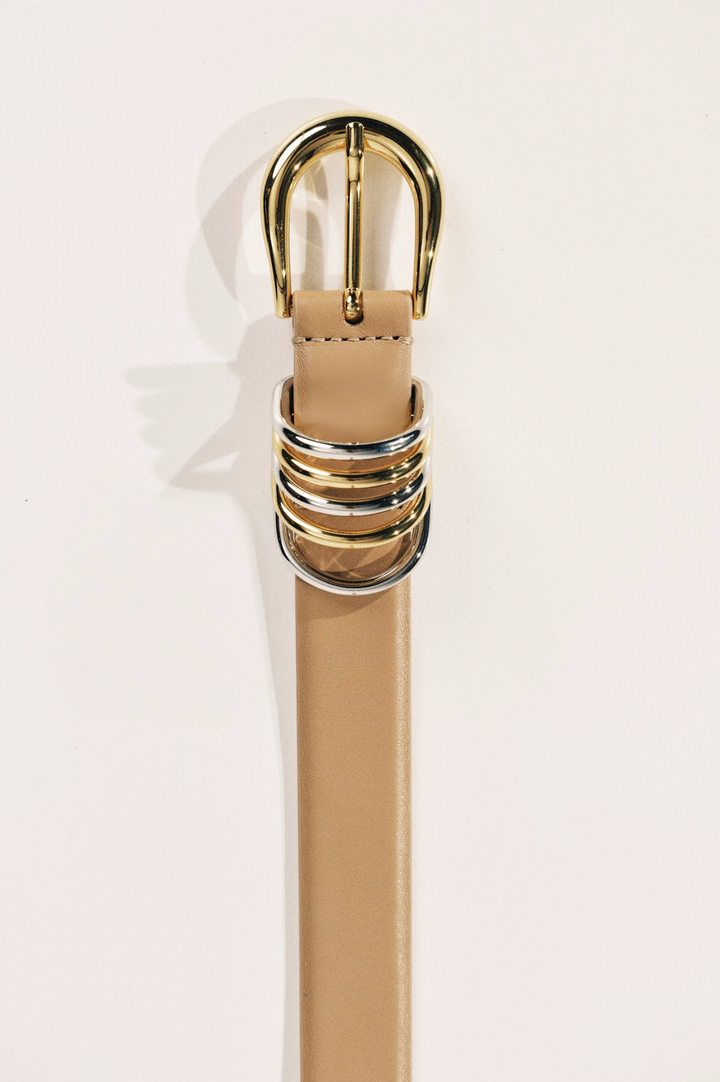 Hollyhock Mixed Metal - Cappuccino / Silver + 24K Gold