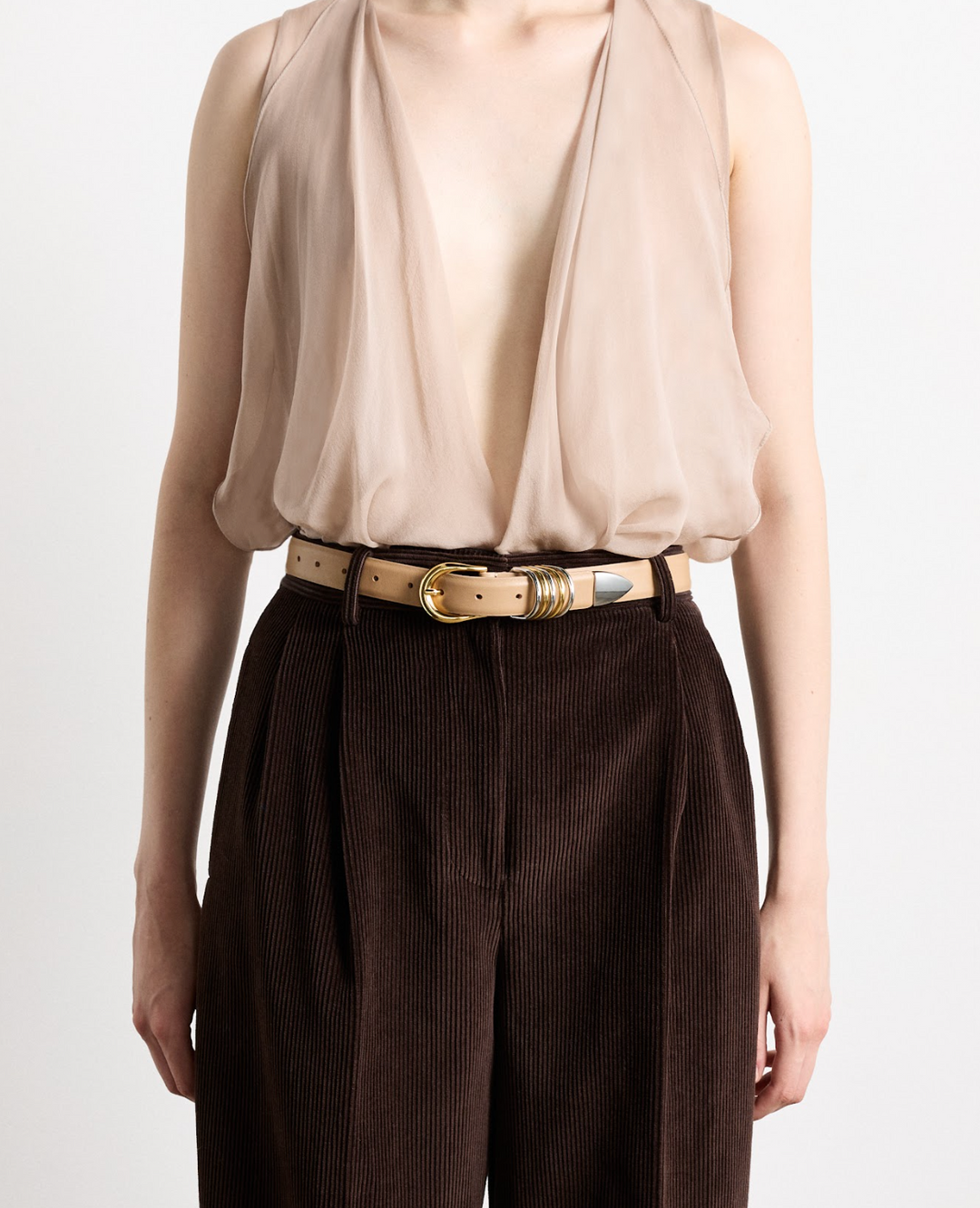 Hollyhock Mixed Metal - Cappuccino / Silver + 24K Gold