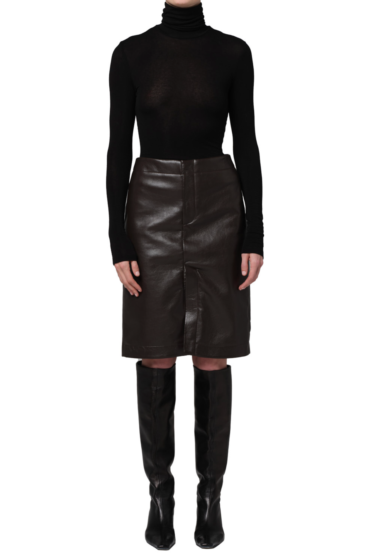 Nara Pencil Skirt - Chocolate