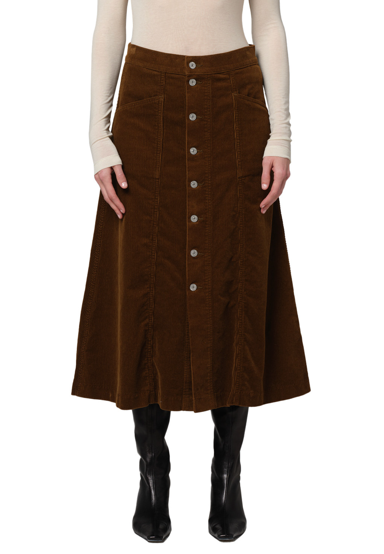 Devin A-Line Skirt - Manuka