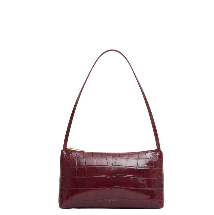 Gaia Shoulder Bag - Oxblood Croc