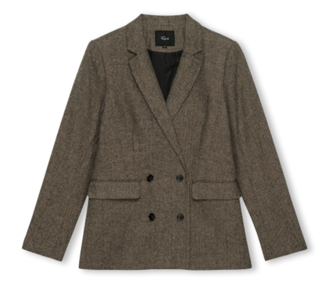 Jac Blazer - Camel Black Herringbone