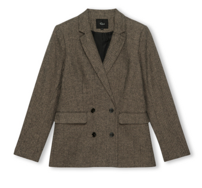 Jac Blazer - Camel Black Herringbone