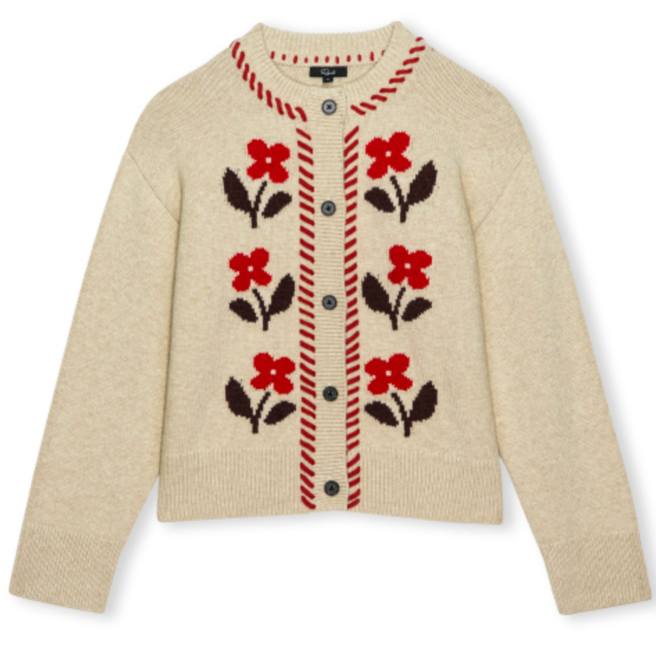 Mavie Cardigan - Carmine Floral
