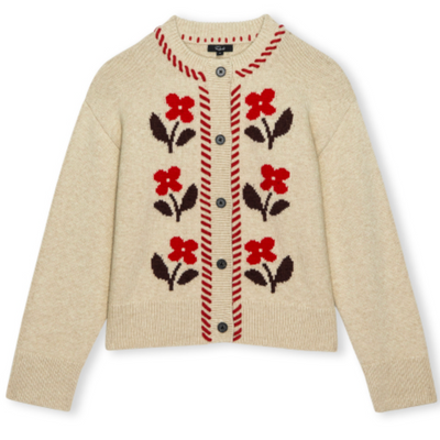 Mavie Cardigan - Carmine Floral