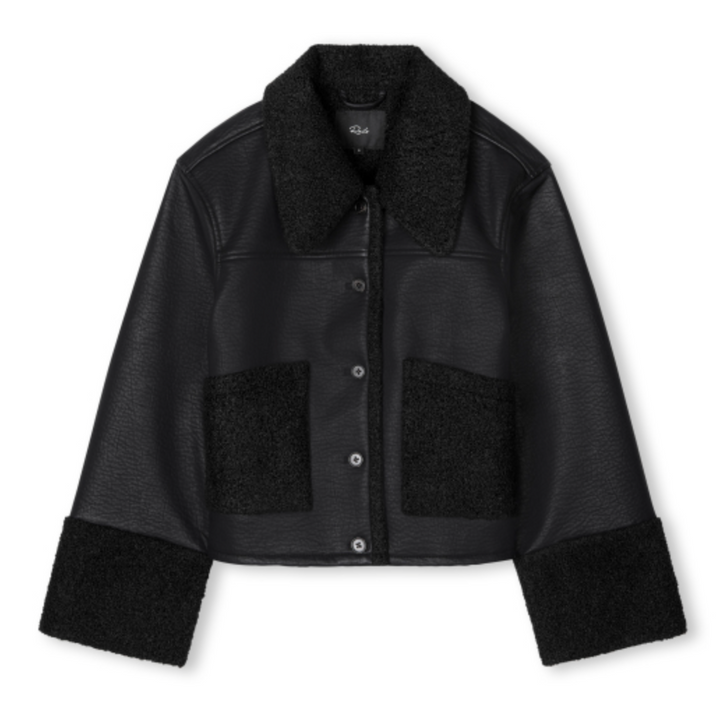 Dria Jacket - Black Shearling