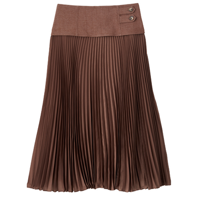 Estelle Pleated Skirt - Mocha