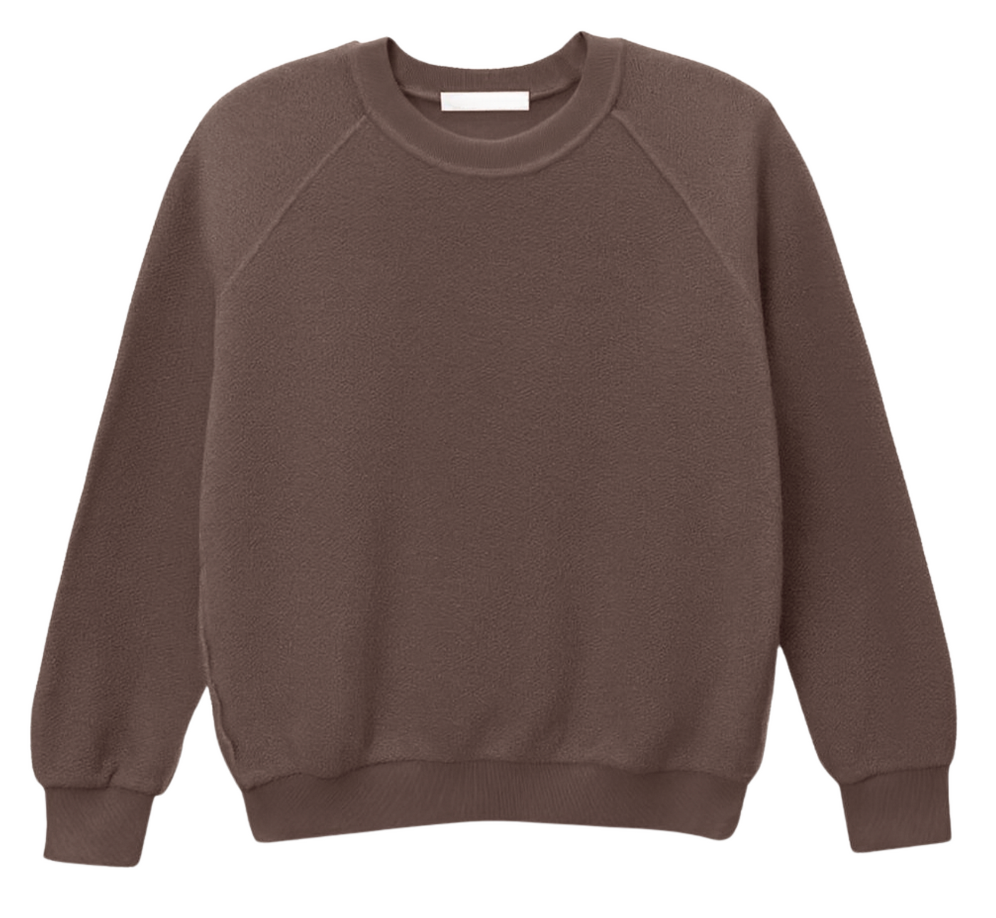 Ziggy Cotton Fleece Shrunken Crew - Cocoa