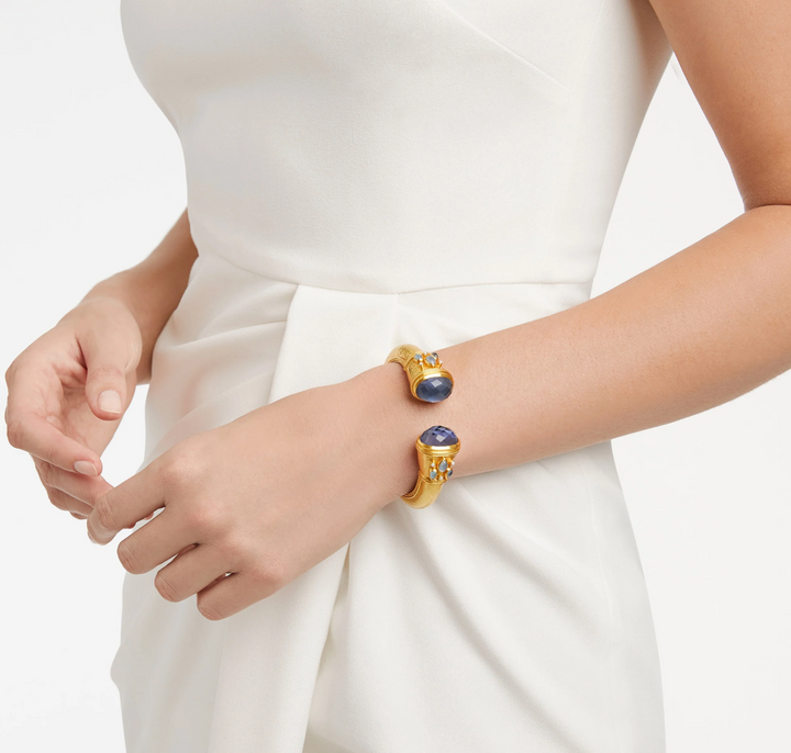 Cannes Cuff - Gold - Turquoise Blue