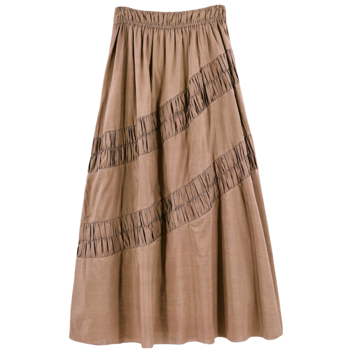 Verona Ruched Skirt - Walnut