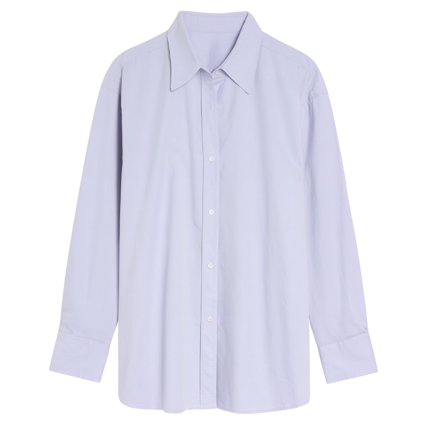 Diana Wrap Shirt in Poplin - Twill Blue