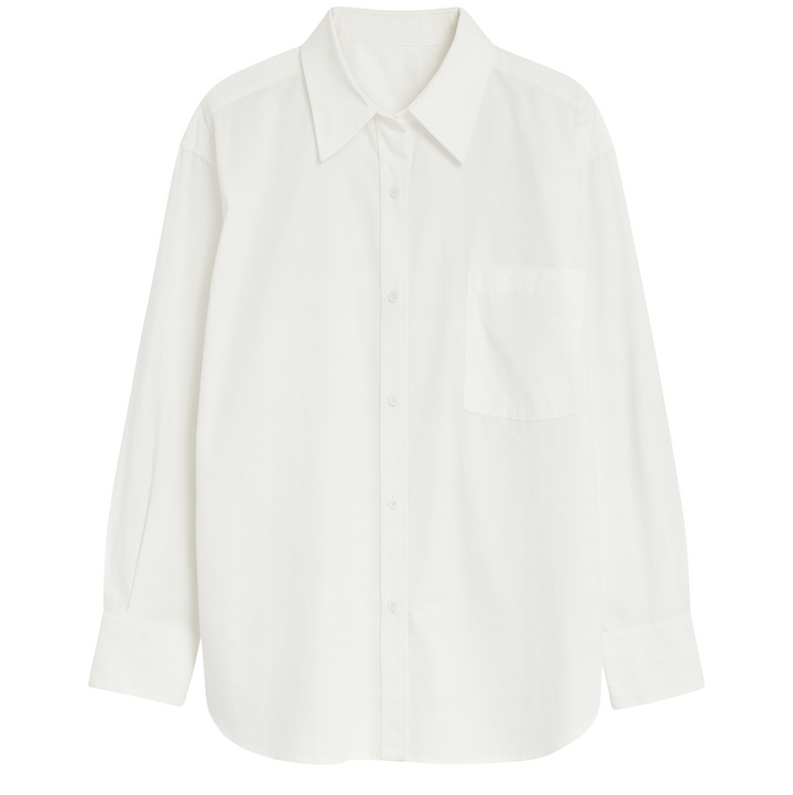 Diana Wrap Shirt in Poplin - White
