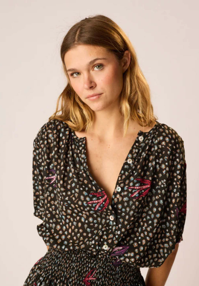 Violet Top - Swallow Black