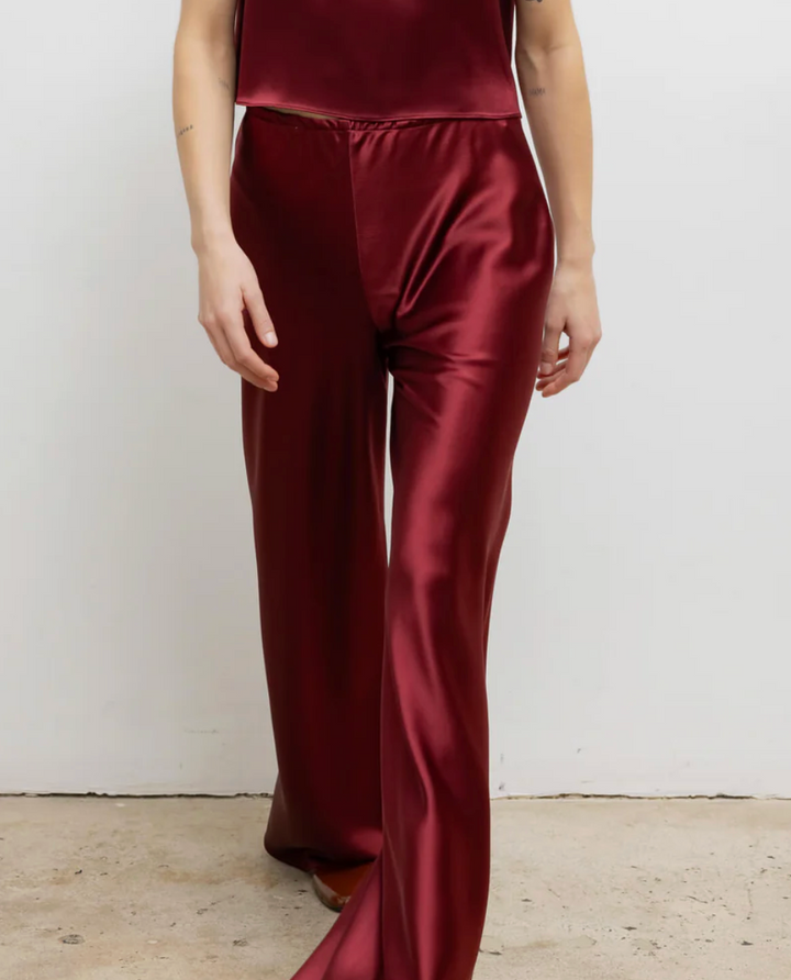 Barb Bias Pant - Bordeaux