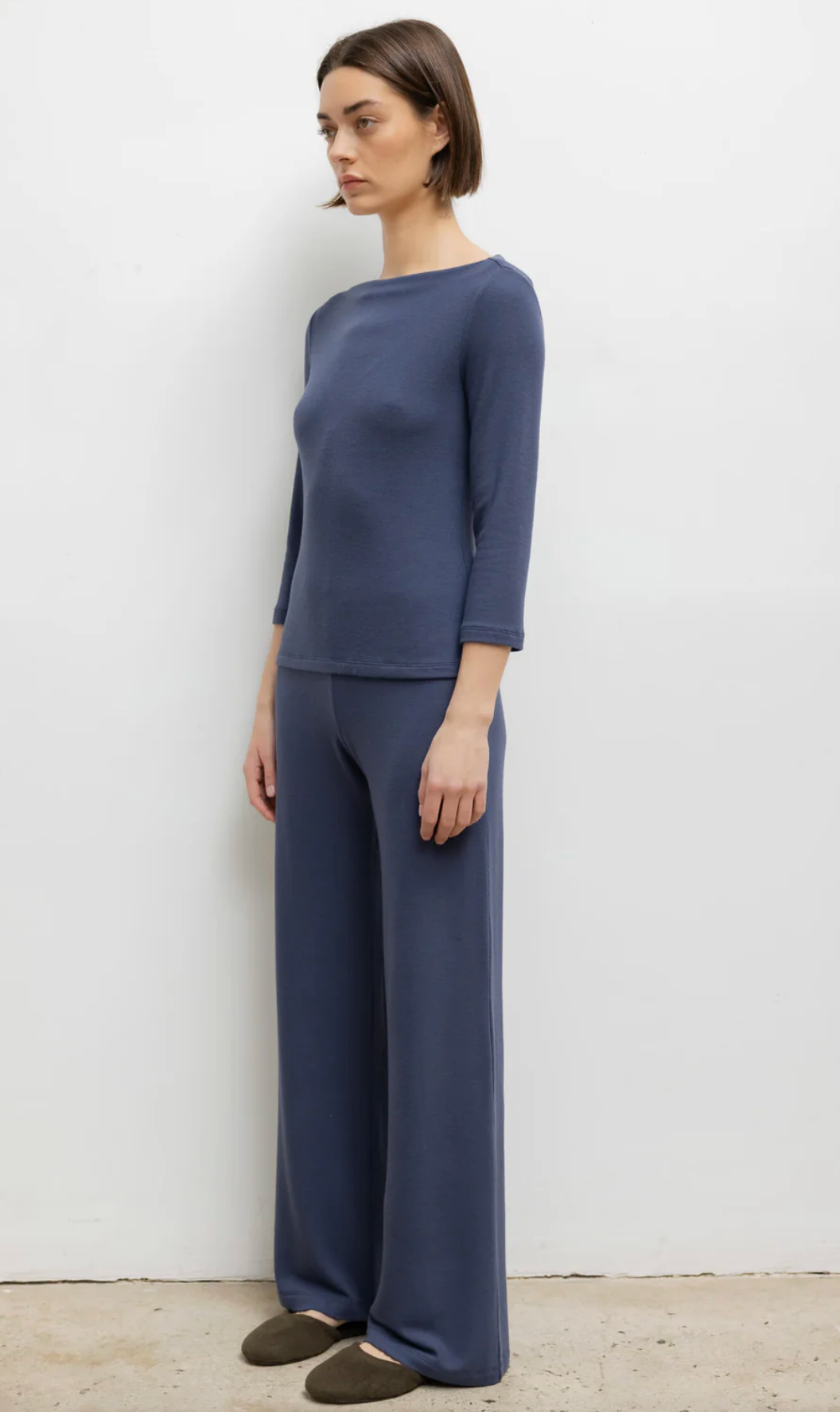 Lauren Wide Leg Pant - Marine