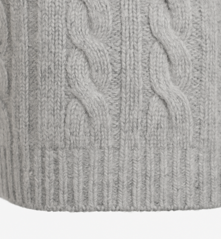 Blair Cashmere Cable - Foggy