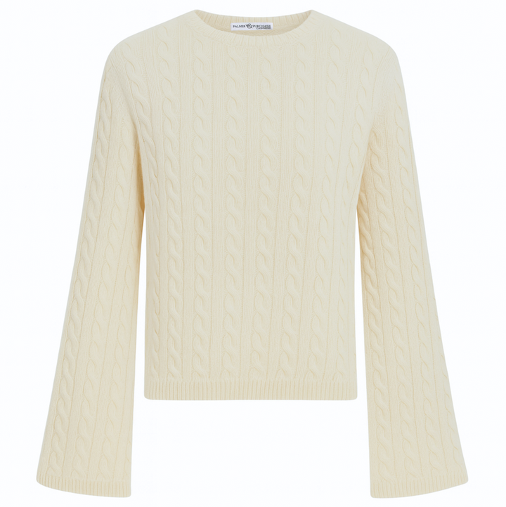 Blair Cashmere Cable - Chalk