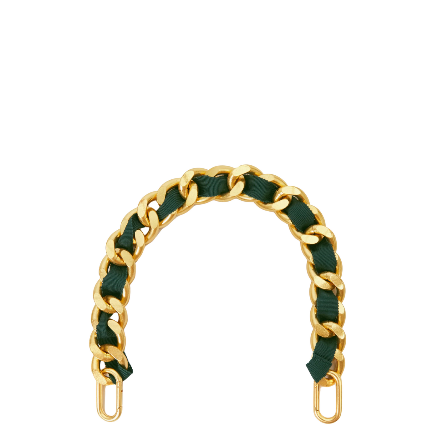 Shortie Strap - Evergreen Grosgrain Chain
