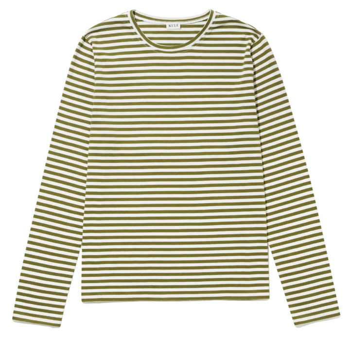 The Modern Long - Olive/Cream Ministripe