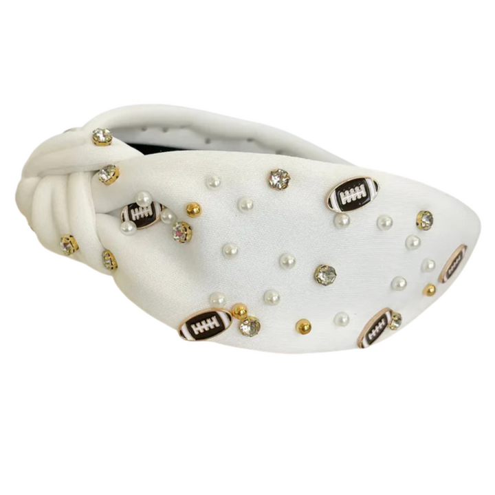 Football Headband - White