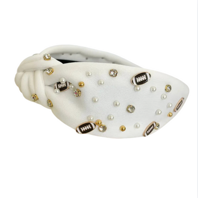 Football Headband - White