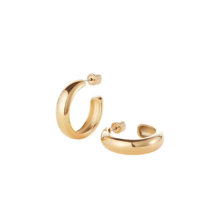 Staple Hoops - Medium - Gold