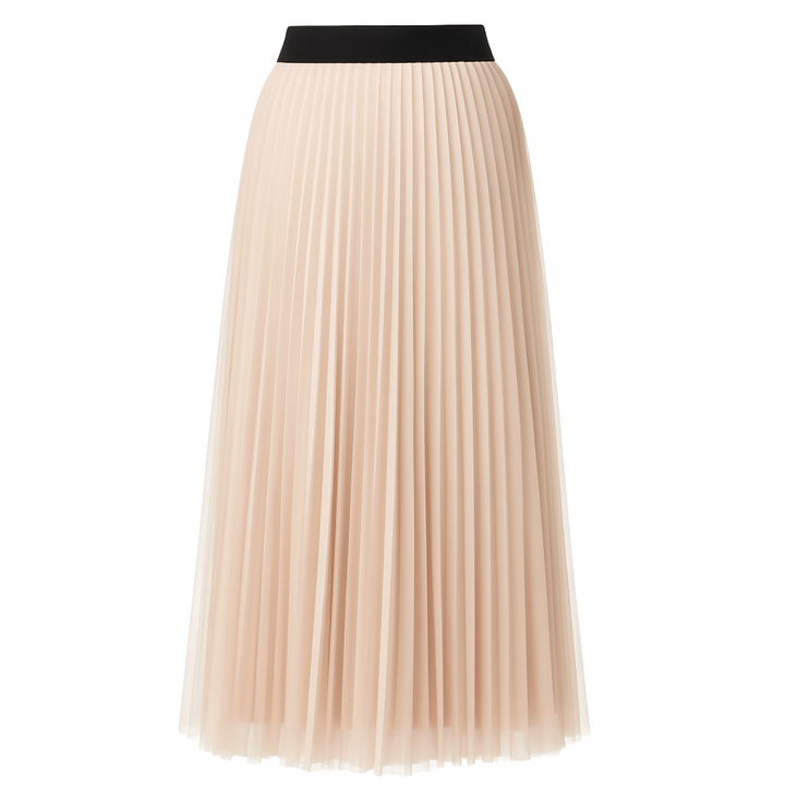 Tulle Dobby Skirt - Taupe