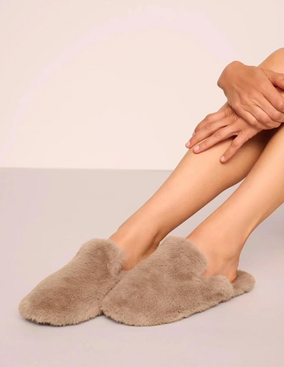 Plush Mule Slipper - Toffee