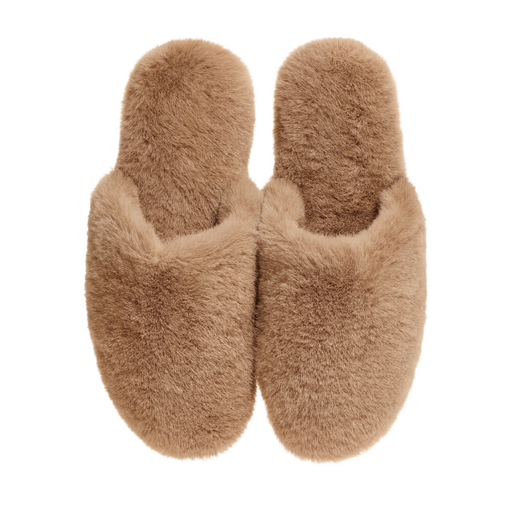 Plush Mule Slipper - Toffee