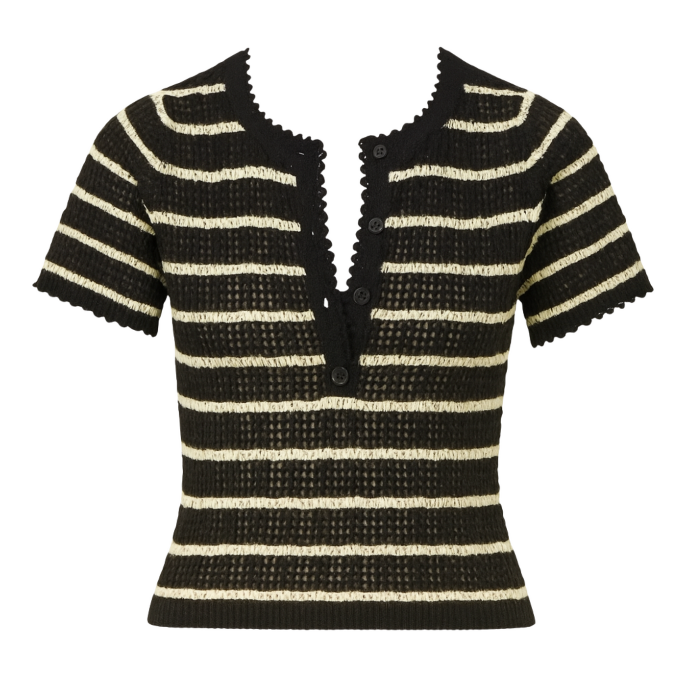 Brandie Top - Noir Allaire Stripe