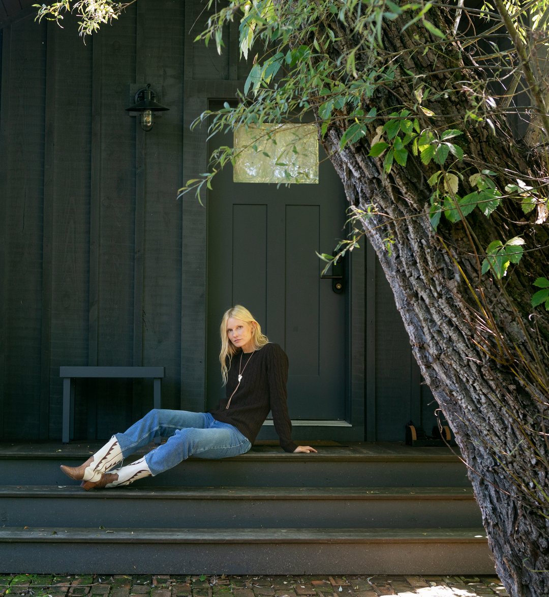 Stewart Cashmere Cable- Americano