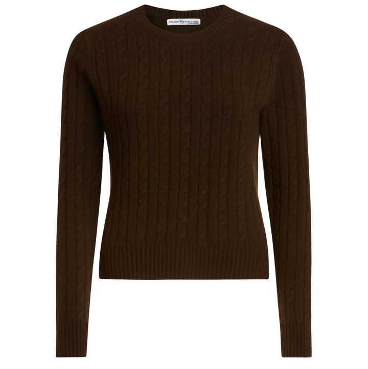 Stewart Cashmere Cable- Americano