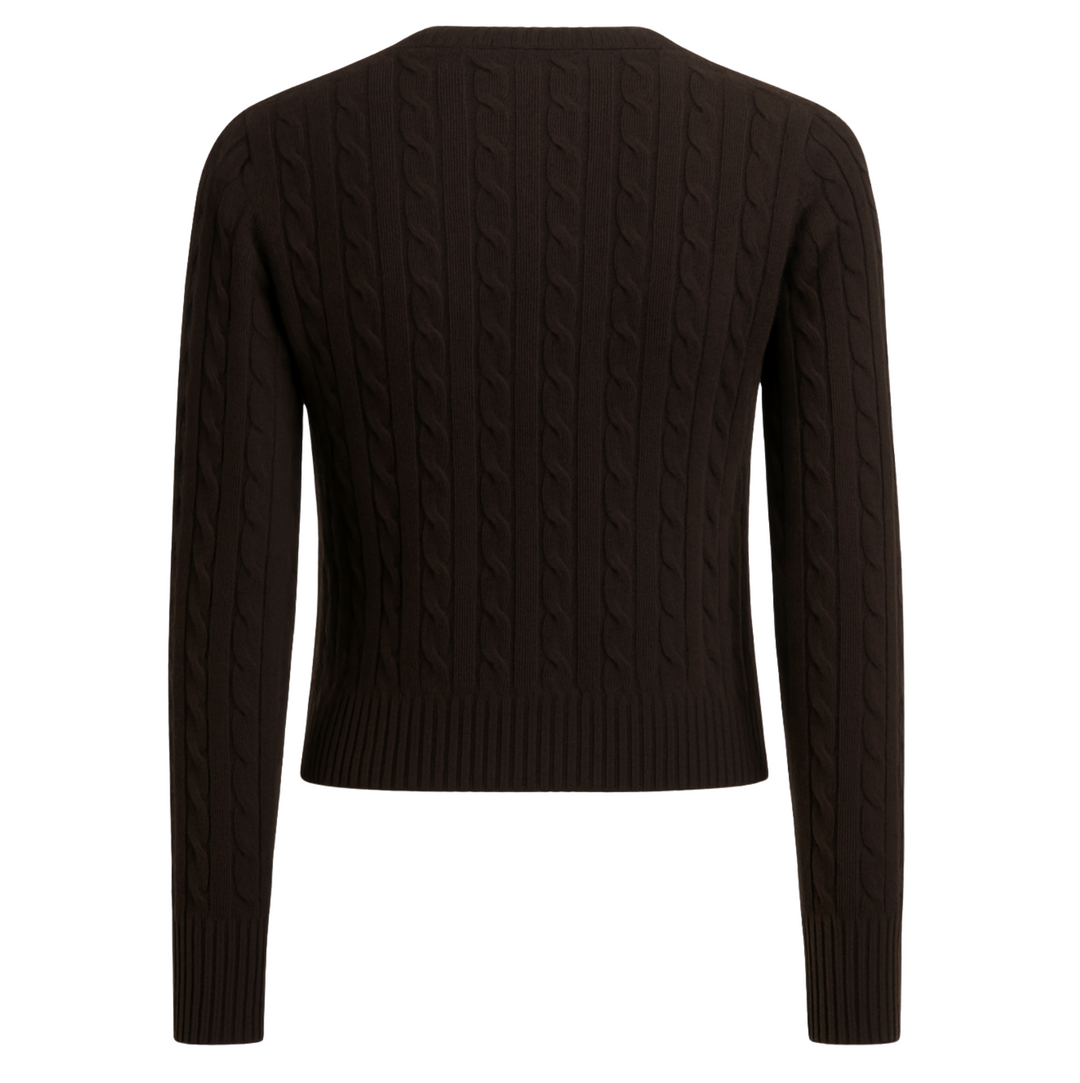 Stewart Cashmere Cable- Americano