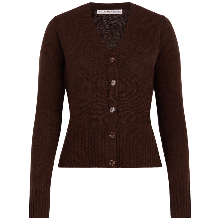 Chrissy V Neck Cardigan- Americano