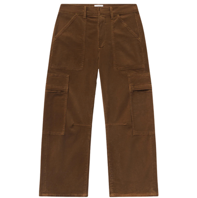 Marcelle Low Slung Easy Cargo Corduroy - Manuka