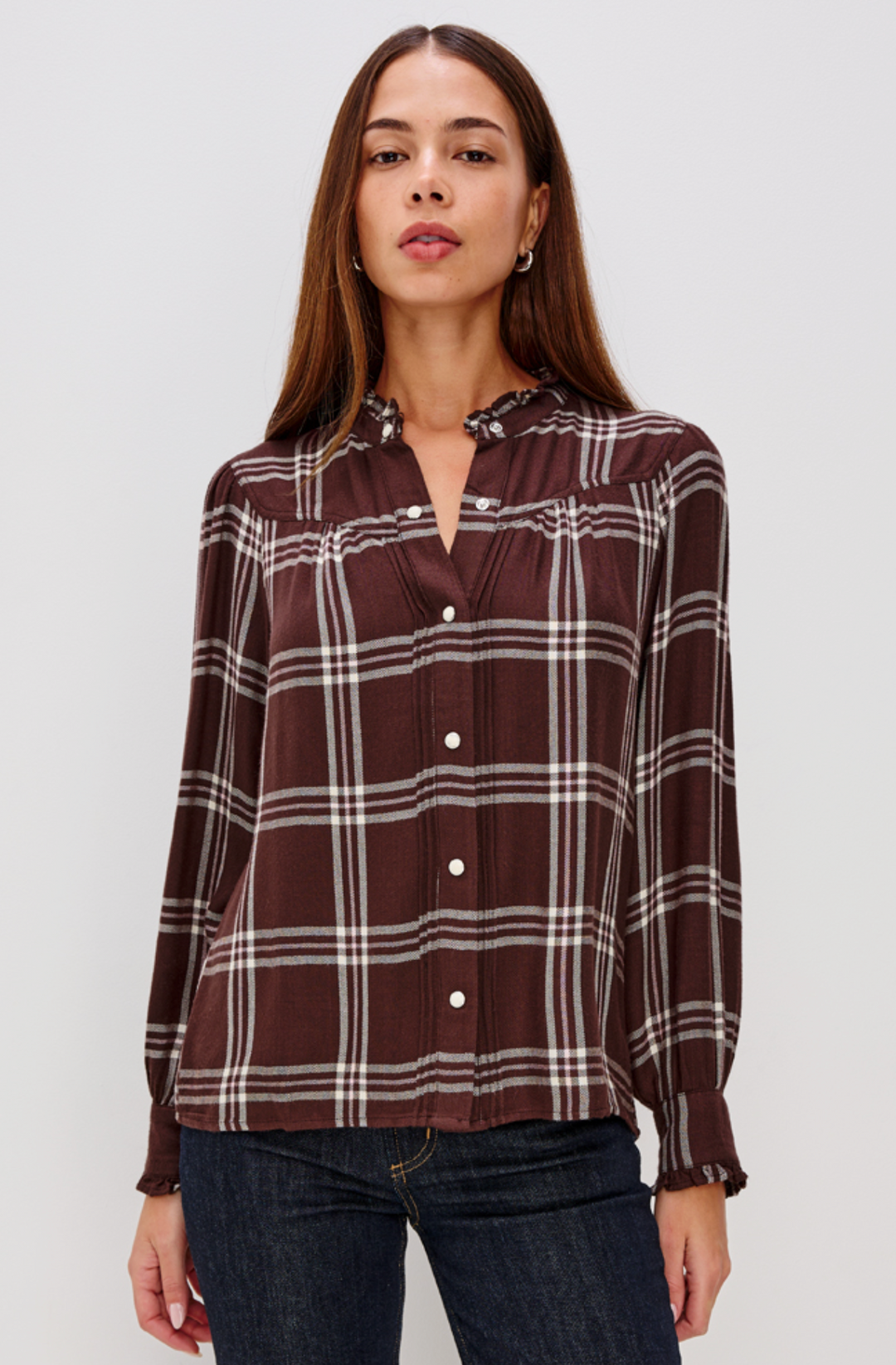 Alanna Shirt - Chocolate Napoleon