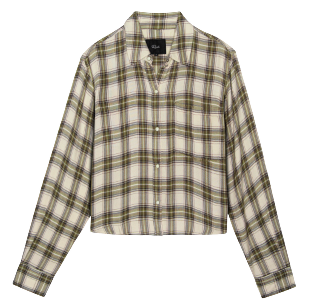 Malin Shirt - Olive Brown Cream