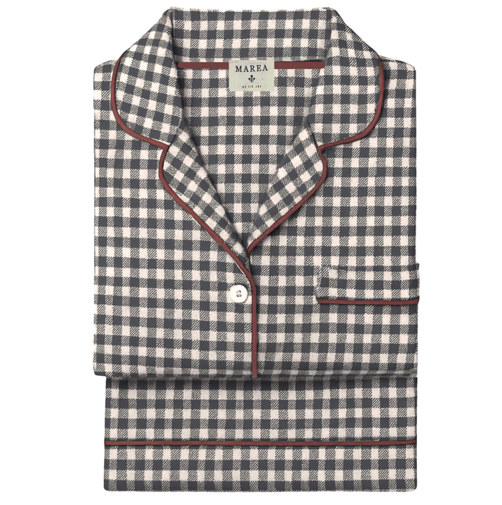 PJ Set - Navy Gingham Flannel