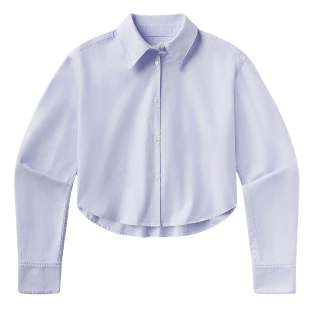 Ana Cropped Shirt - Blue