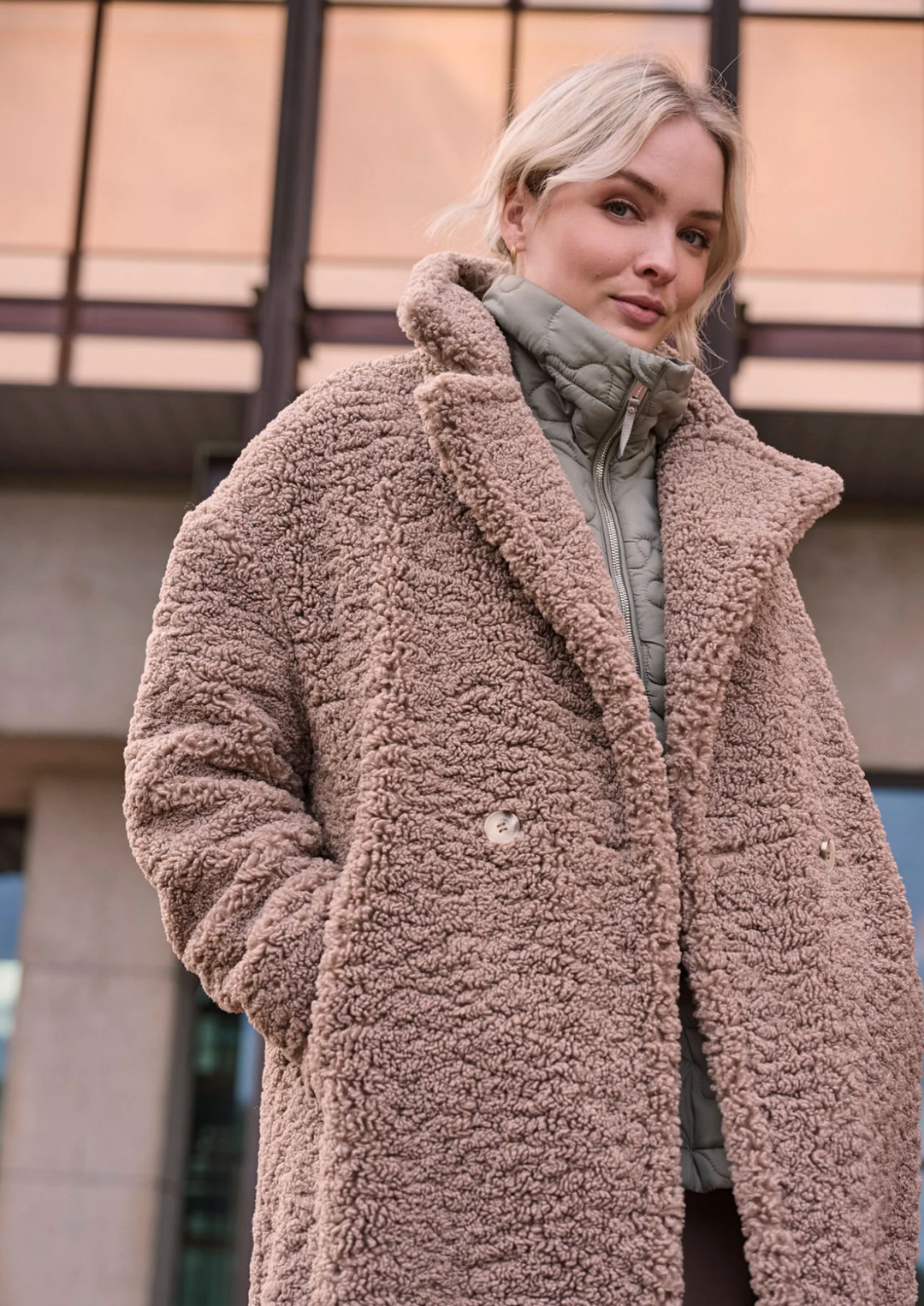 Elicia Teddy Coat - Toffee