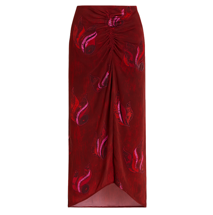 Melrose Bonny Midi Skirt - Red