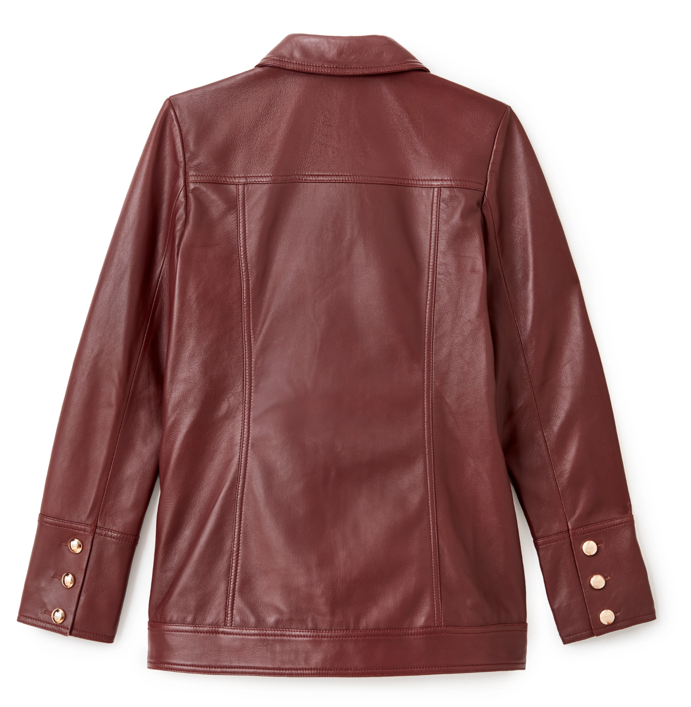 Winifred Leather Jacket - Wine